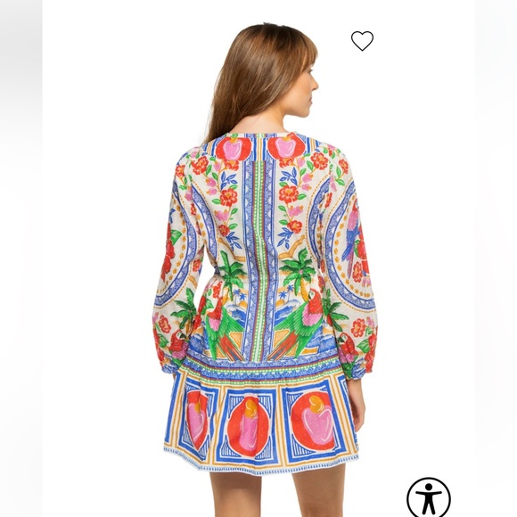 EUC FARM Rio Flowers Beach Mini Dress, Size XS - Picture 2 of 6